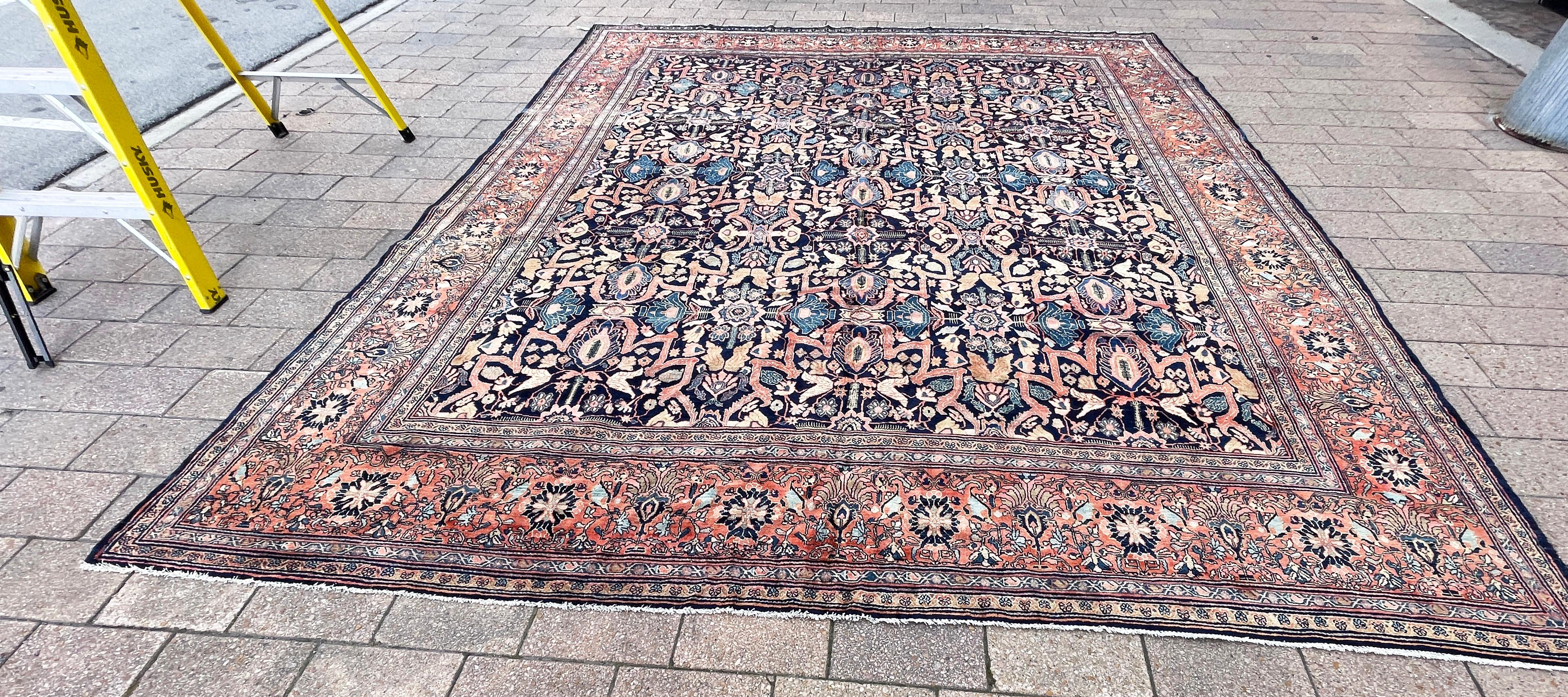 Antique Persian Feraghan Sarouk, The Most unusual For Sale 4