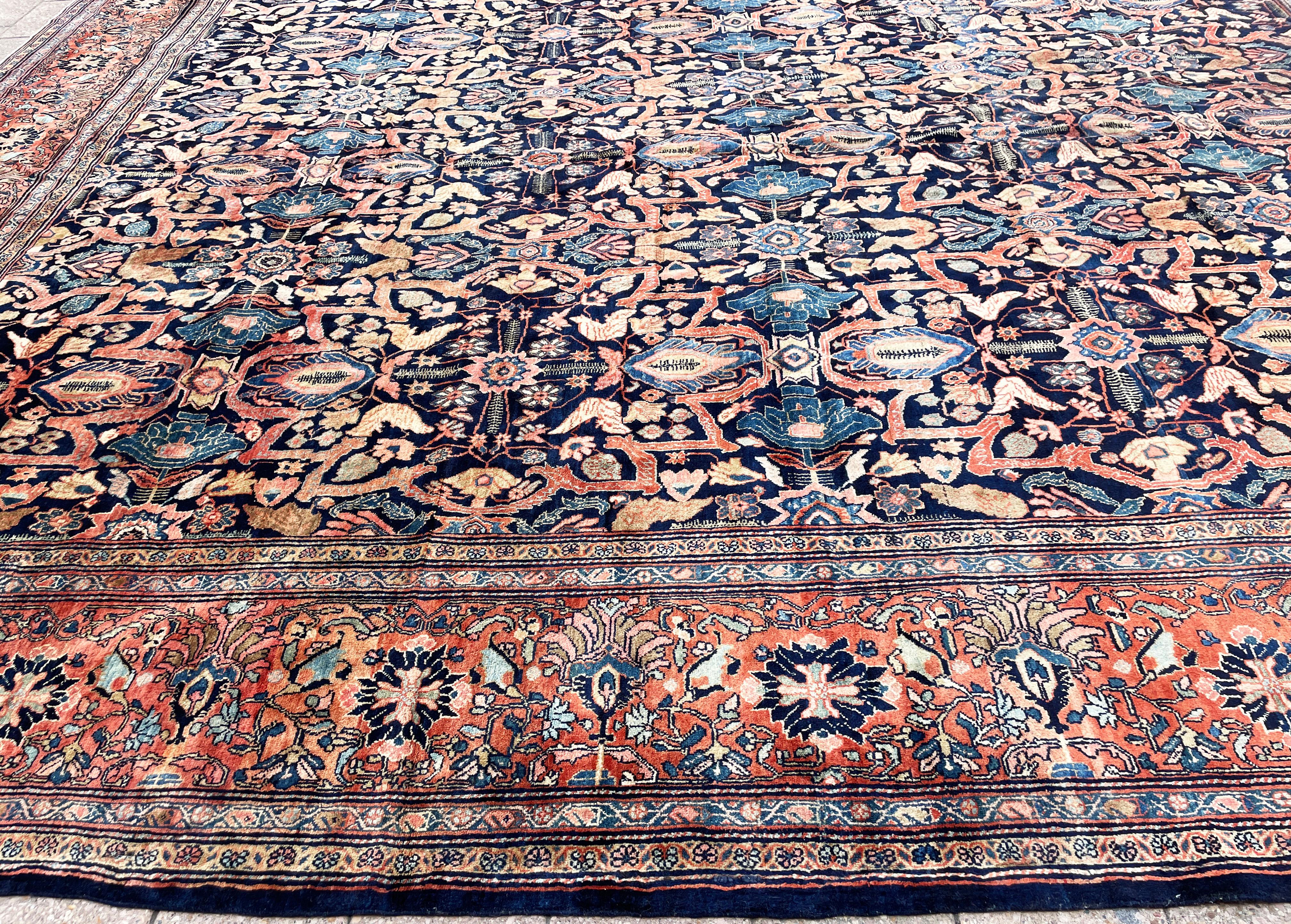 Antique Persian Feraghan Sarouk, The Most unusual For Sale 1