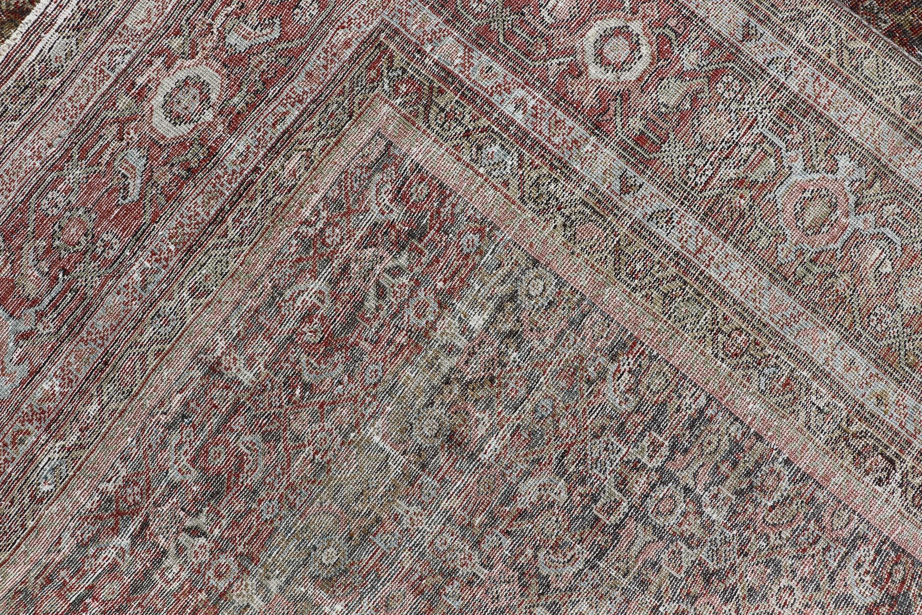 Ancien tapis persan Ferahan à motifs floraux complexes 10'2 x 14'2 en vente 4