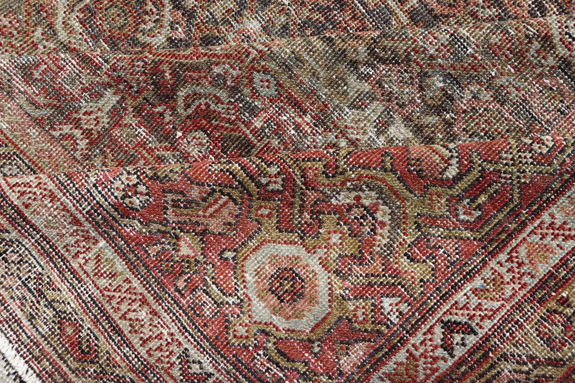 Ancien tapis persan Ferahan à motifs floraux complexes 10'2 x 14'2 en vente 5