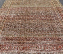 Antique Persian Ferahan Rug with Intricate Allover Floral Design 10'2 x 14'2