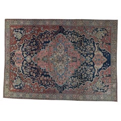 Antiker persischer Ferahan Sarouk-Teppich in Zimmergröße mit Blumenmuster 