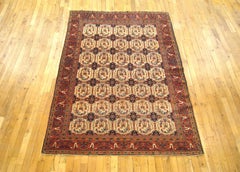 Antiker persischer Ferahan Sarouk- orientalischer Teppich aus Sarouk, in kleiner Größe mit elfenbeinfarbenen Kreisen