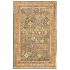 Antique Persian Ferahan Sarouk Oriental Carpet, Mansion Size with Diamond Design