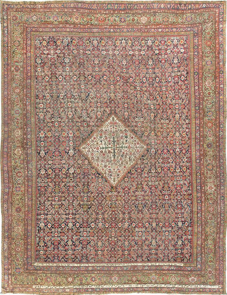 Indian Antique Persian Fereghan Rug, circa 1890 13' x 16'8 For Sale