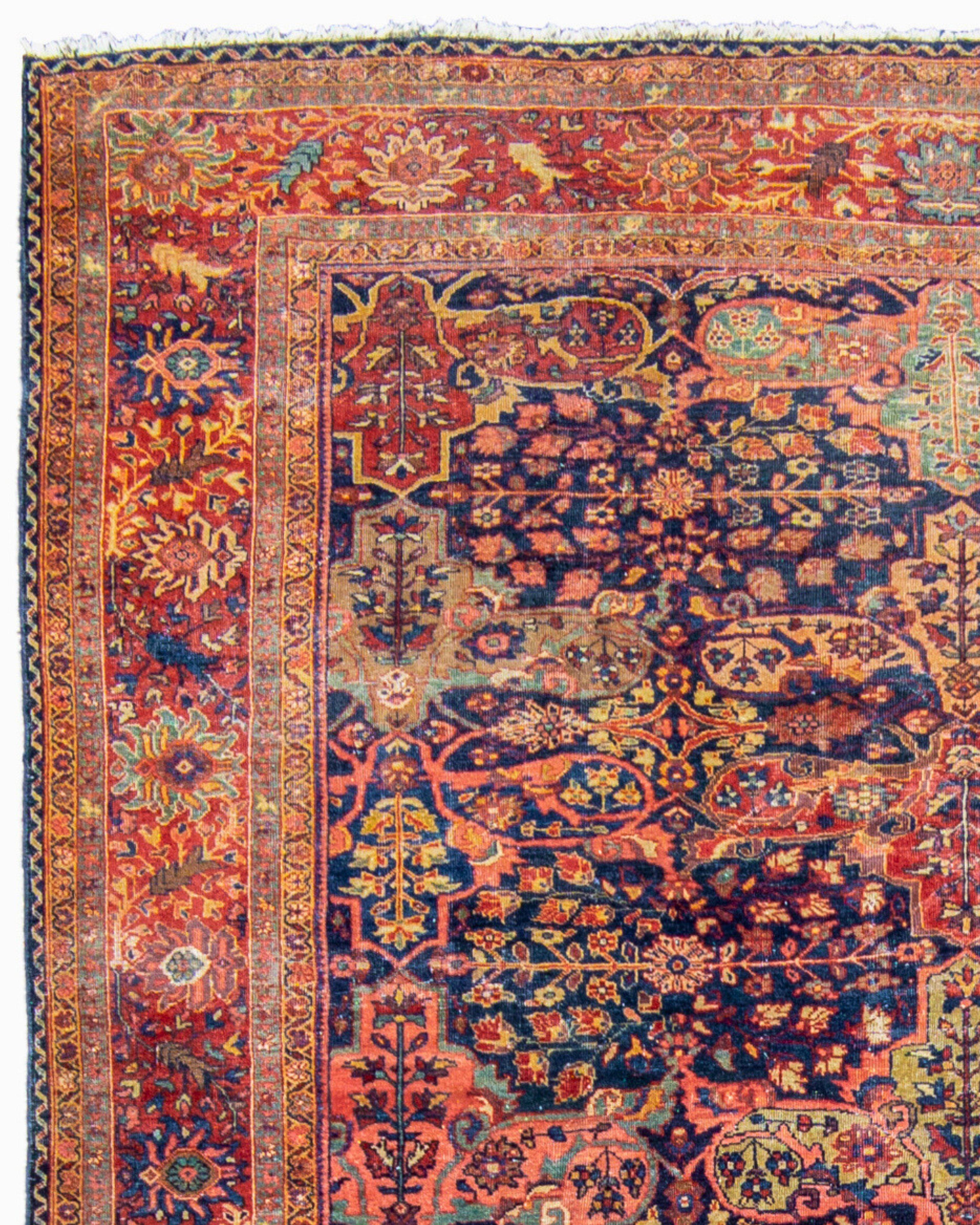 Hand-Woven Antique Persian Fereghan Carpet, c. 1900 For Sale