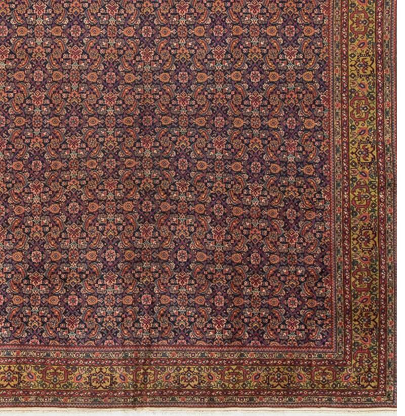 Hand-Knotted Antique Persian Fereghan Rug Circa 1890 For Sale