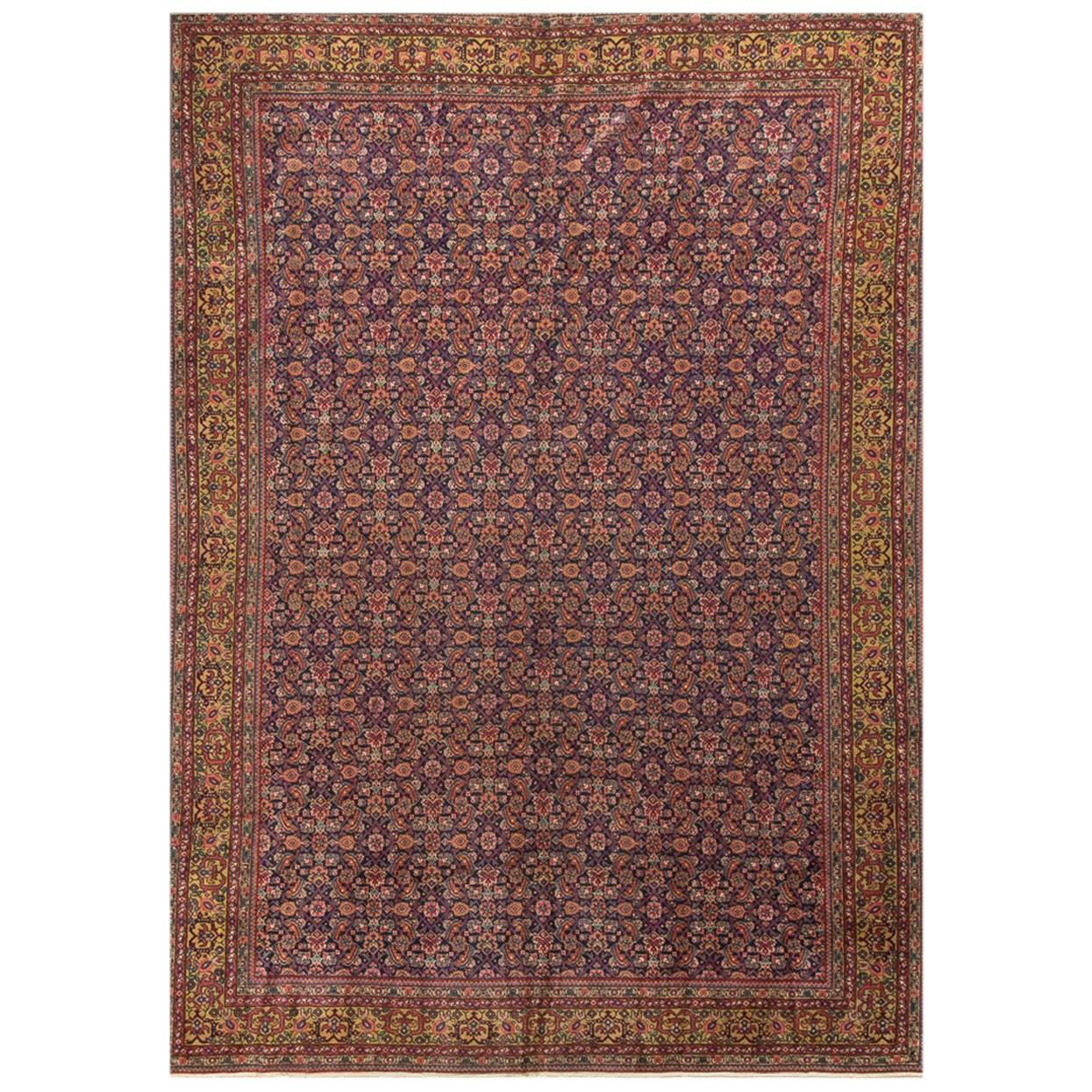Antico tappeto persiano Fereghan circa 1890 in vendita