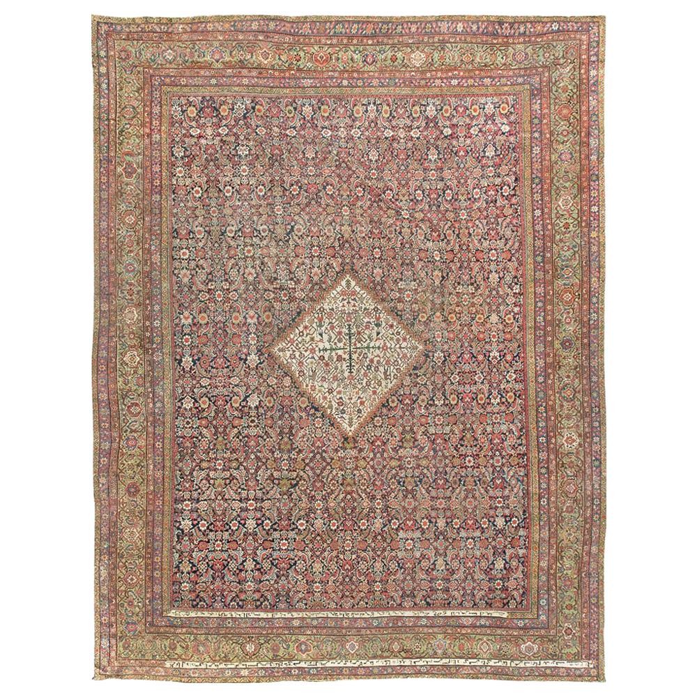 Antique Persian Fereghan Rug, circa 1890 13' x 16'8 For Sale