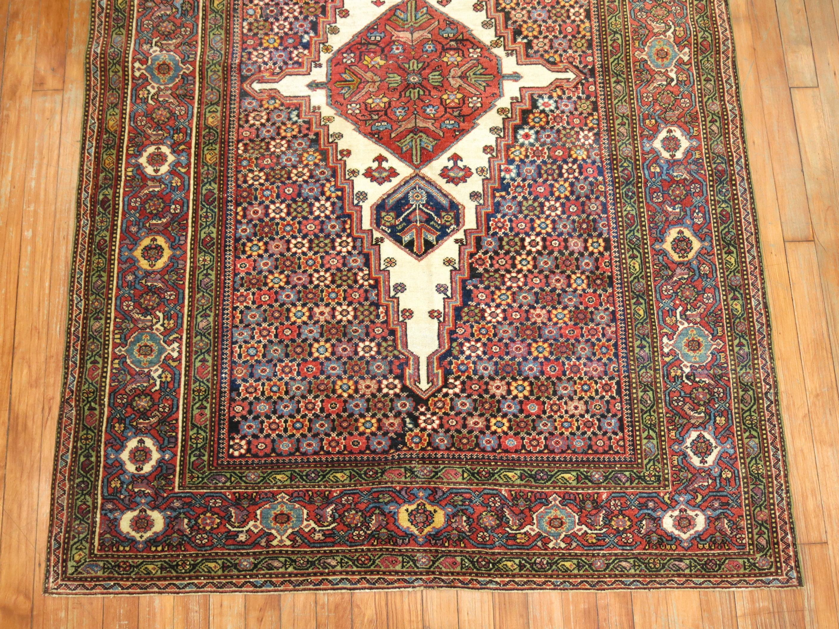 Tabriz Antique Persian Fereghan Rug For Sale
