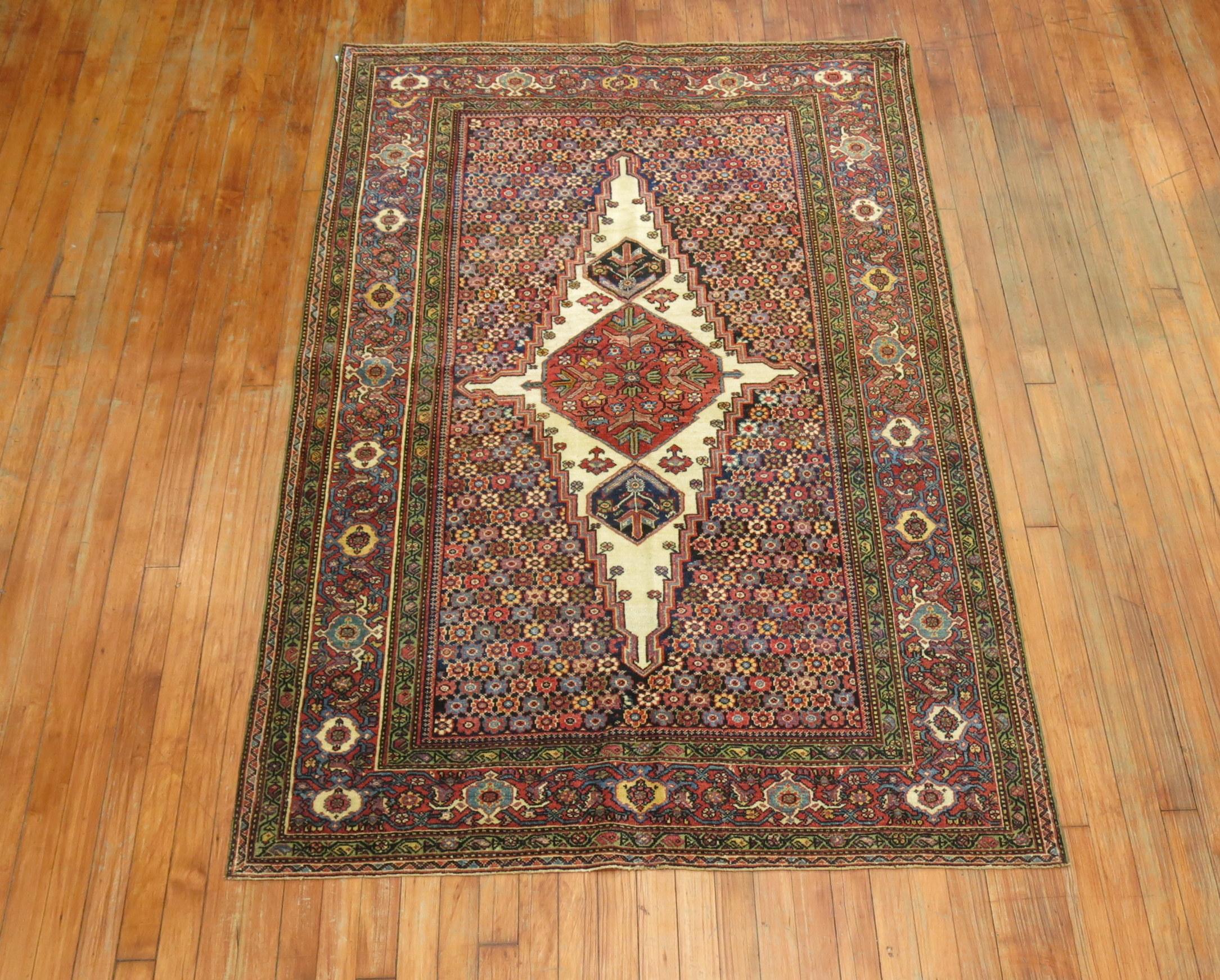Hand-Woven Antique Persian Fereghan Rug For Sale