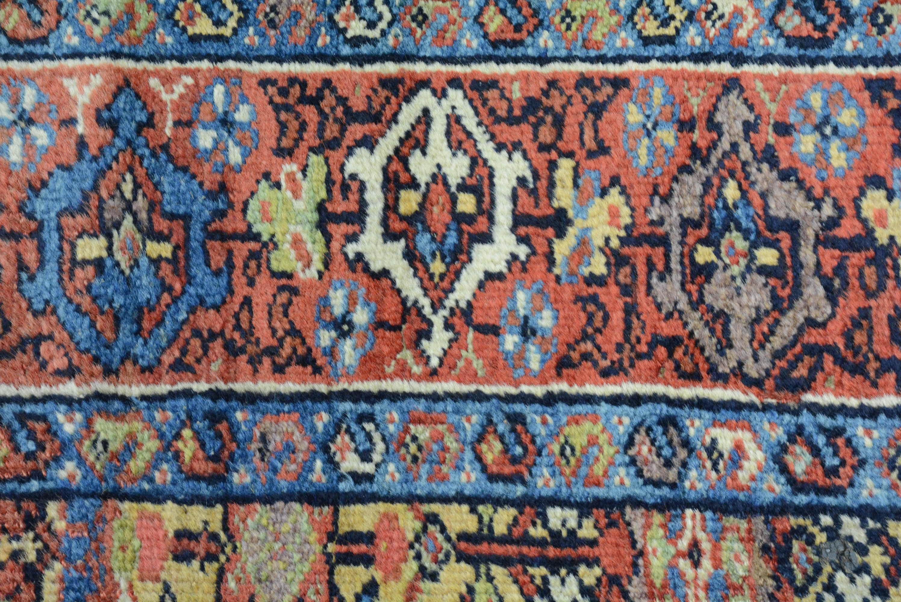 Tintura vegetale Tappeto antico persiano Fereghan in vendita