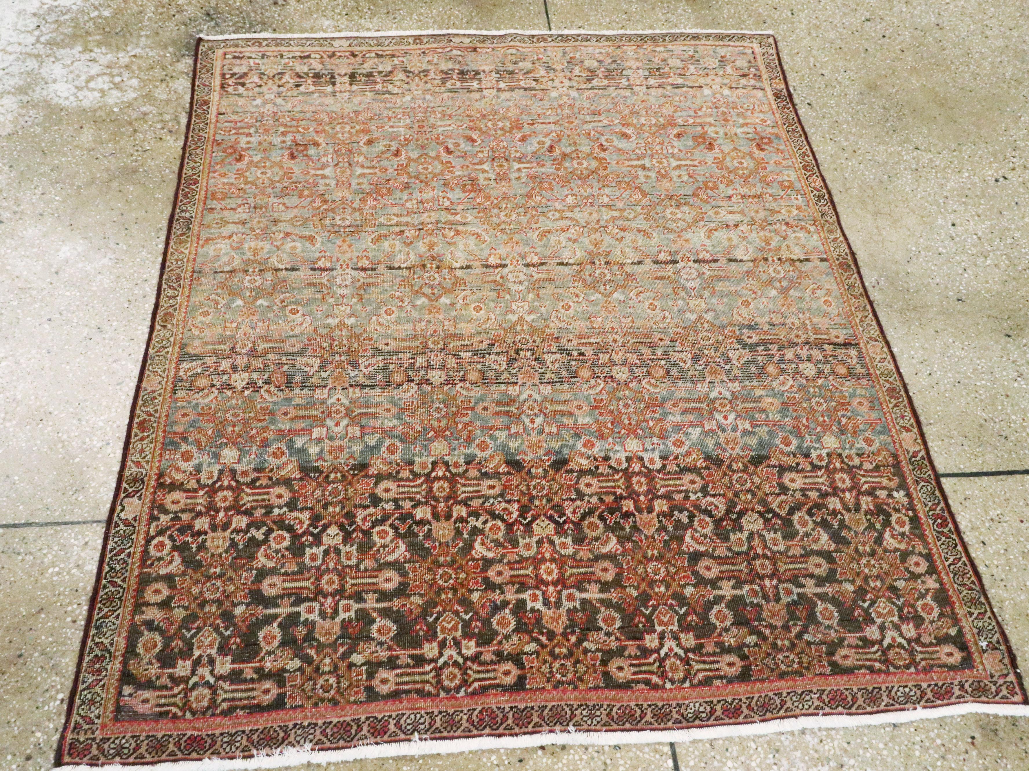 Antique Persian Fereghan Rug In Good Condition For Sale In New York, NY
