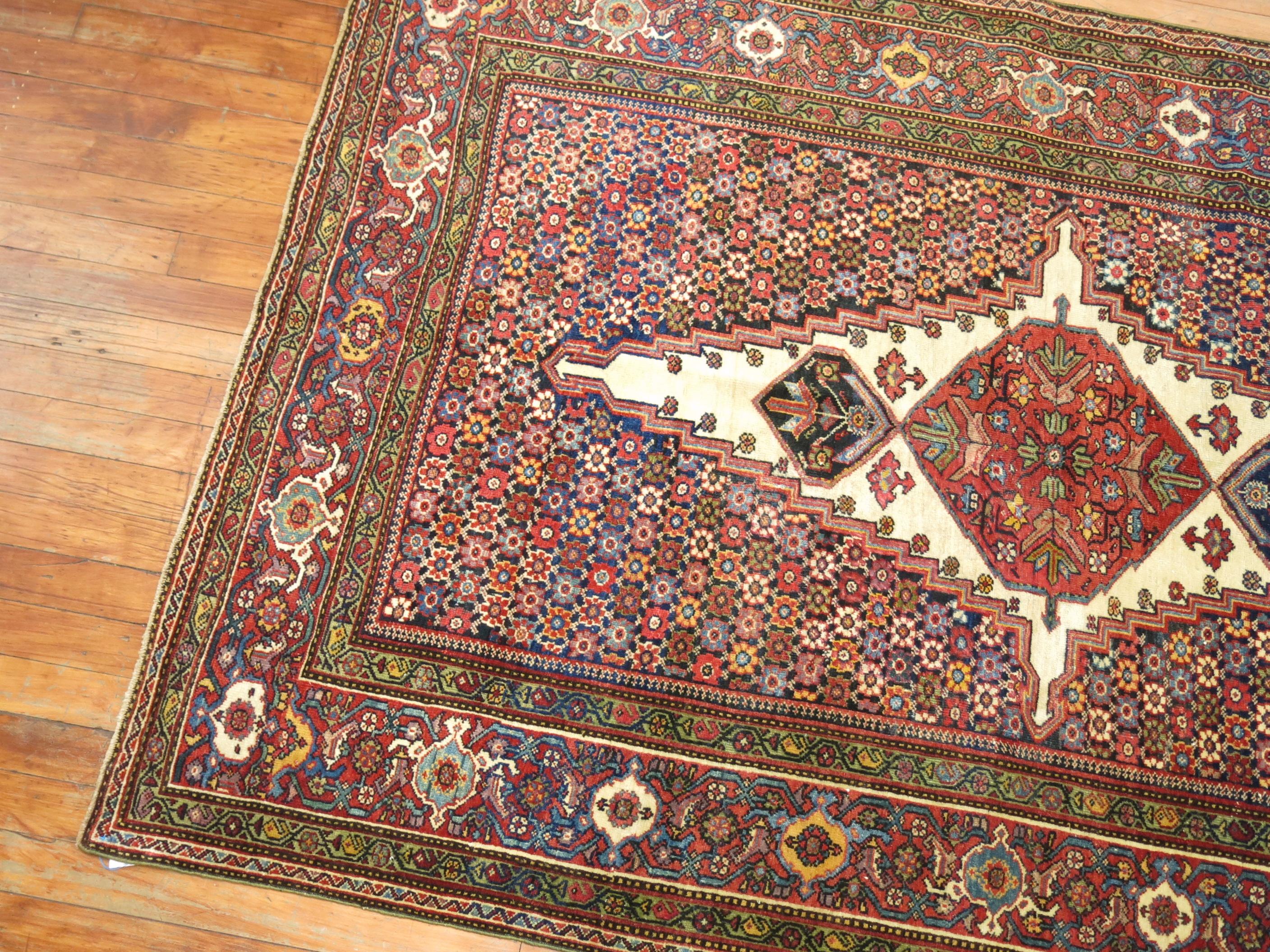 20th Century Antique Persian Fereghan Rug For Sale