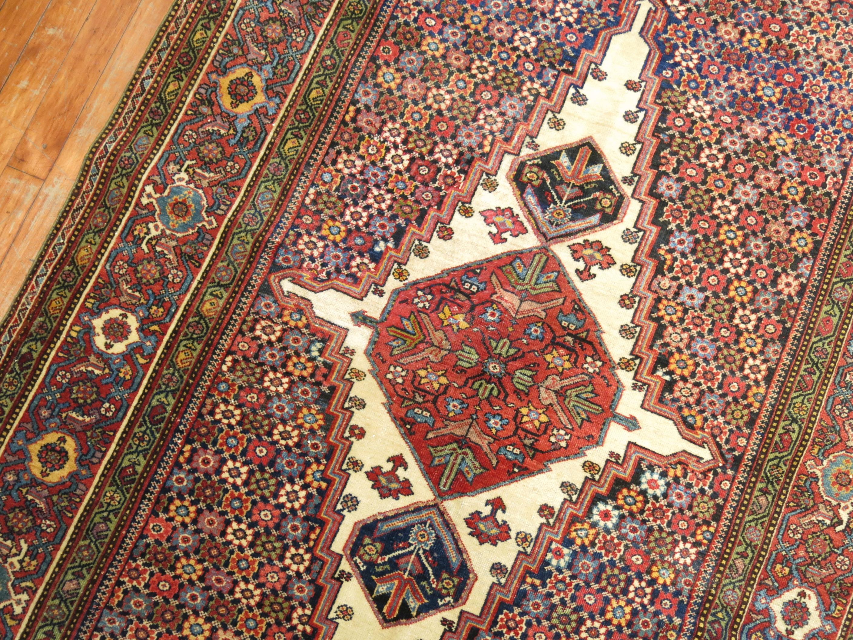 Wool Antique Persian Fereghan Rug For Sale
