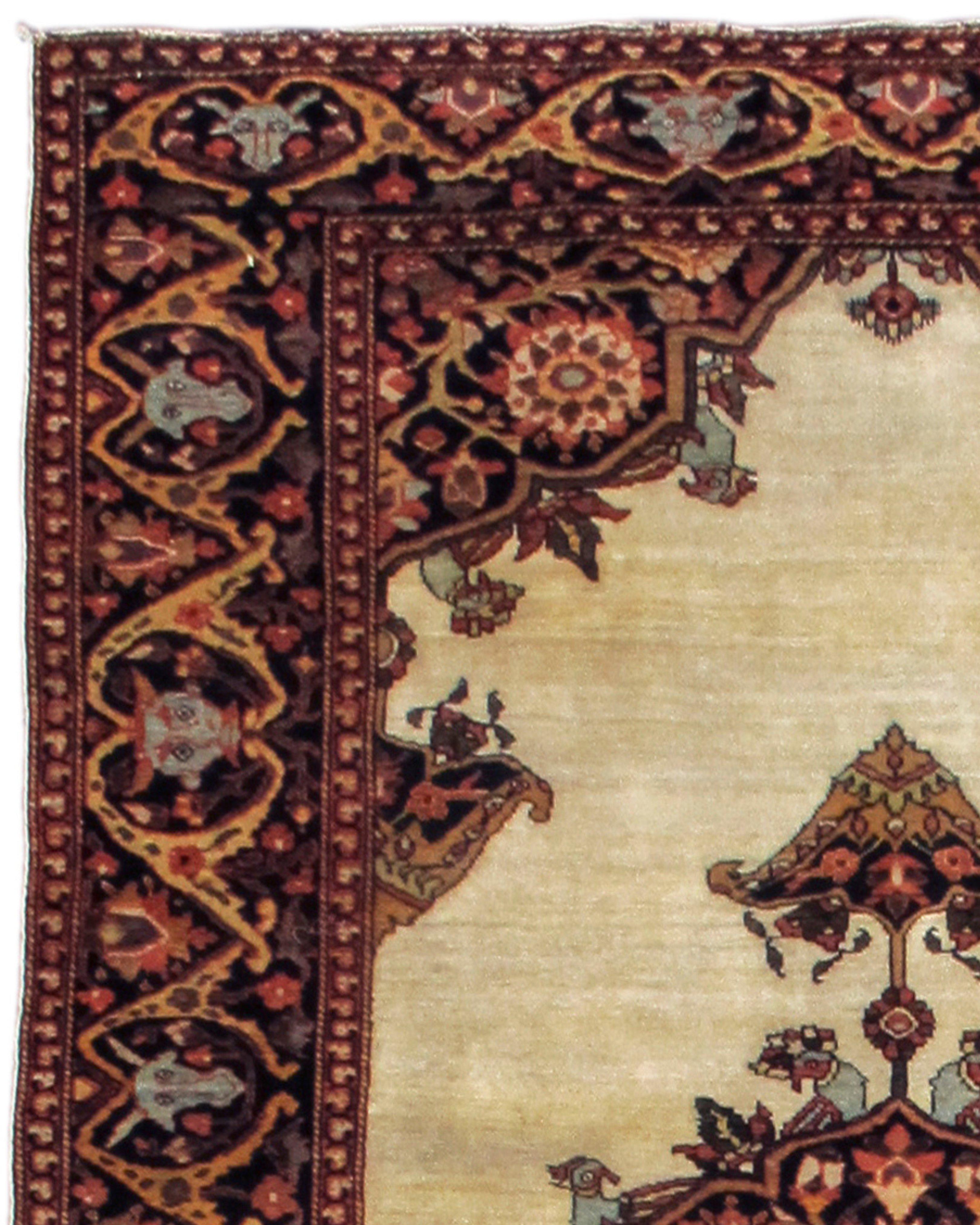 Perse Tapis persan ancien de Sarouk par Fereghan, 19ème siècle en vente