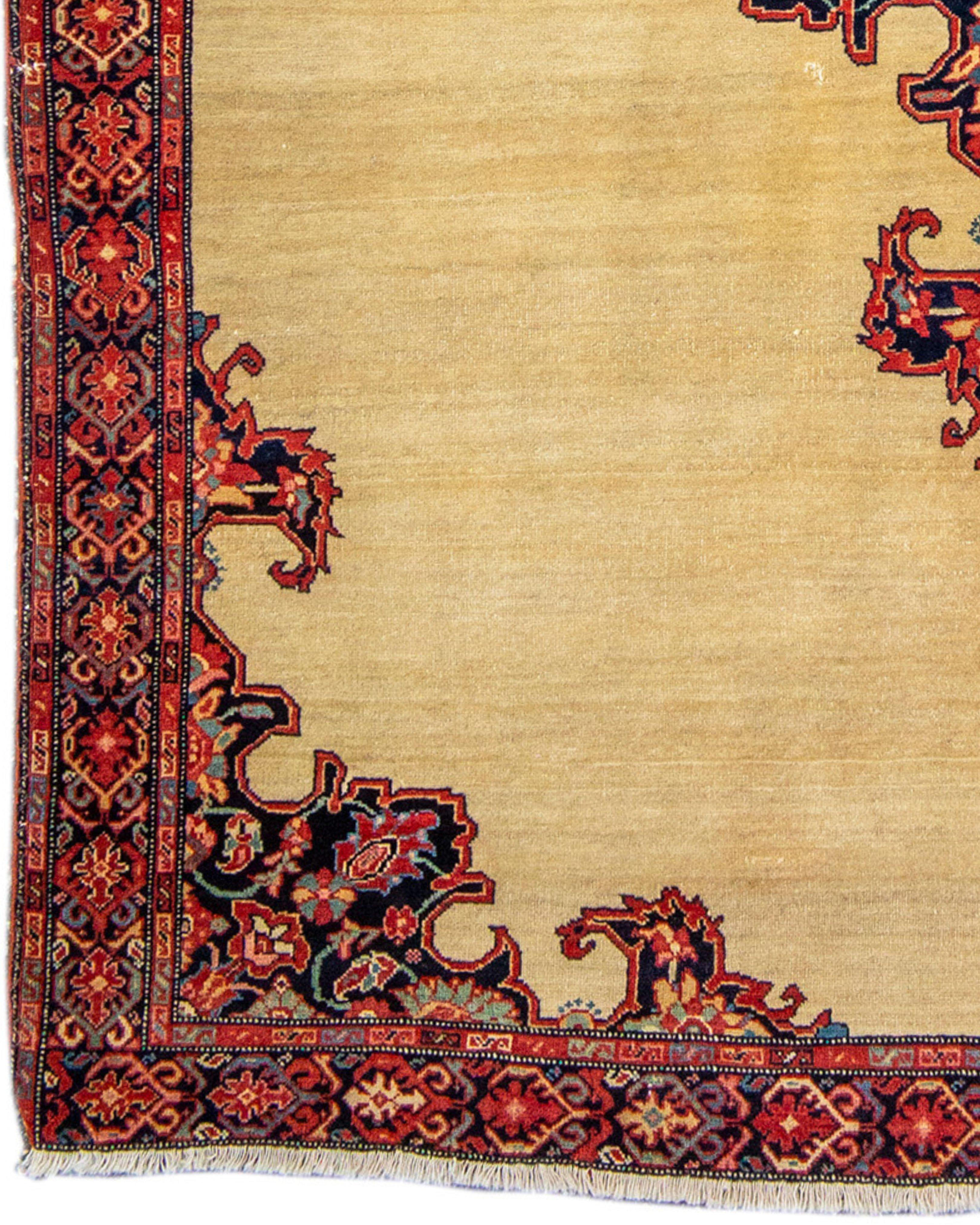 Hand-Knotted Antique Persian Fereghan Sarouk Rug, 19th Century For Sale