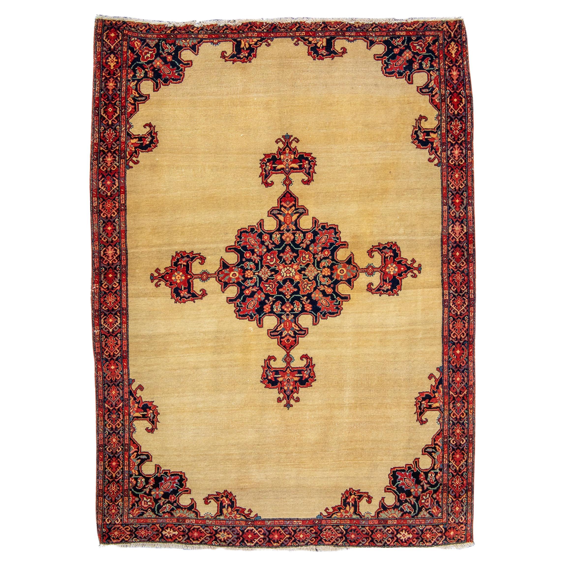 Tapis persan ancien de Sarouk par Fereghan, 19ème siècle