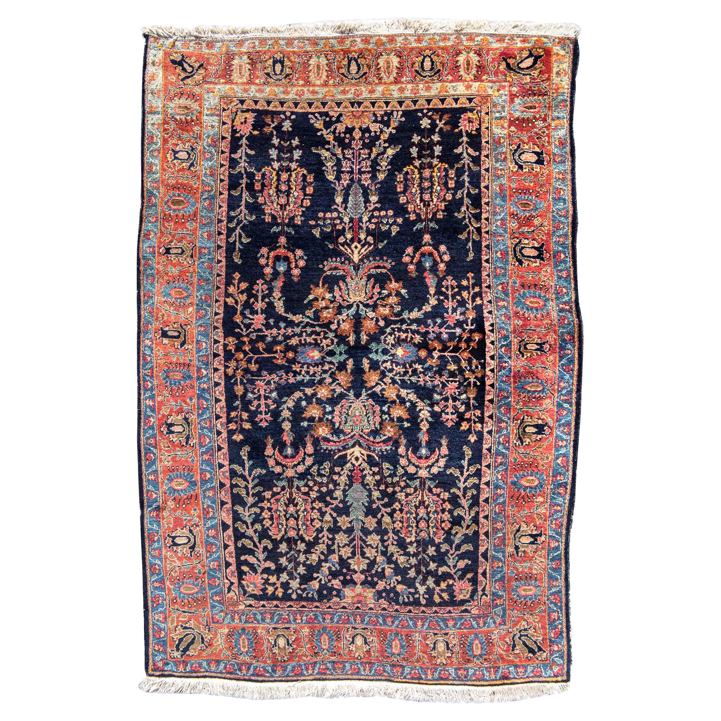 Alfombra persa antigua Fereghan Sarouk, c. 1900