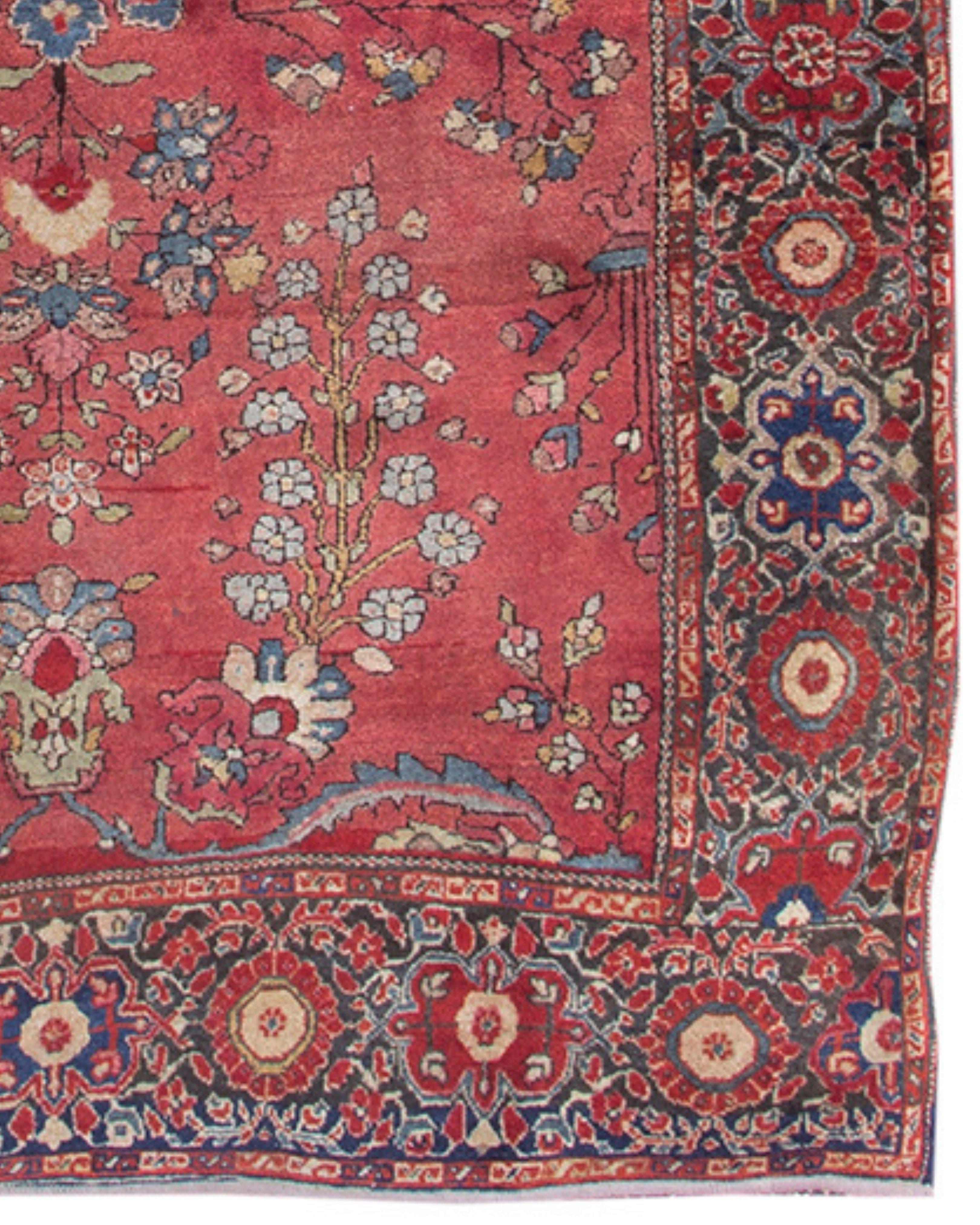 Wool Antique Persian Fereghan Sarouk Rug, Early 20th Century For Sale