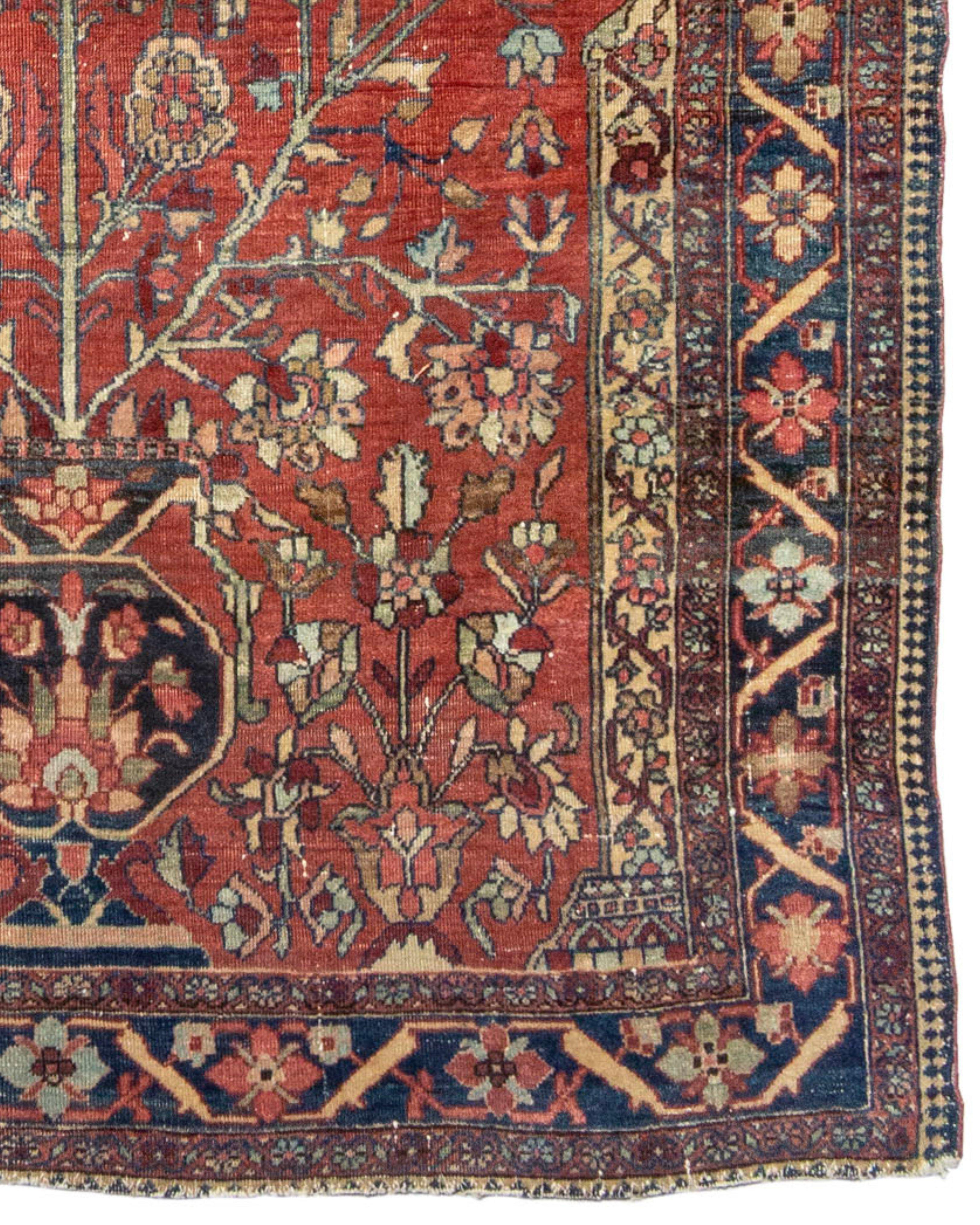 Wool Antique Persian Fereghan Sarouk Rug, Late 19th Century For Sale