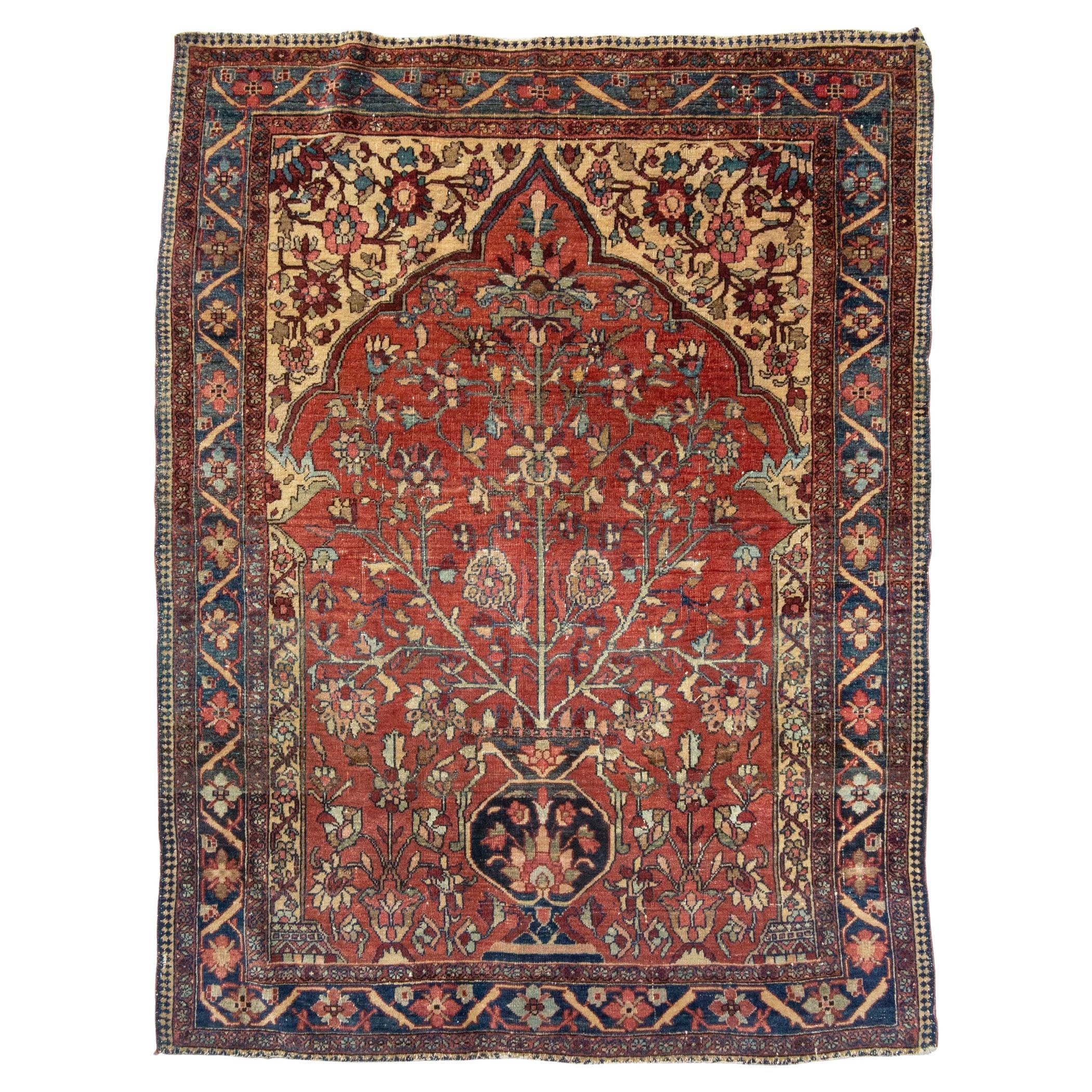 Antique Persian Fereghan Sarouk Rug, Late 19th Century For Sale