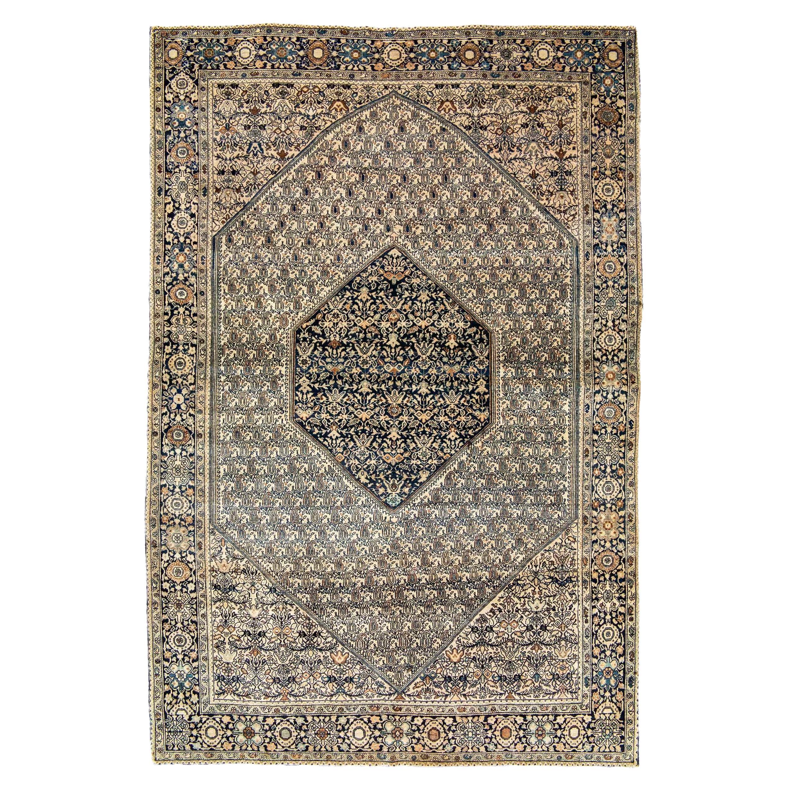 Antique Persian Fereghan Sarouk Rug, Late 19th Century For Sale