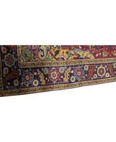 Antique Persian fine Traditional Handwoven Luxury Wool Red / Black Rug