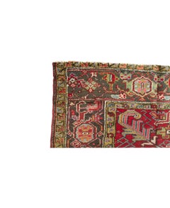 Antique Persian fine Traditional Handwoven Luxury Wool Red / Black Rug