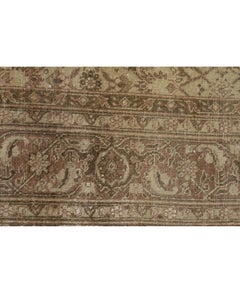 Antique Persian Fine Traditional Handwoven Luxury Wool Ivory / Rust Rug