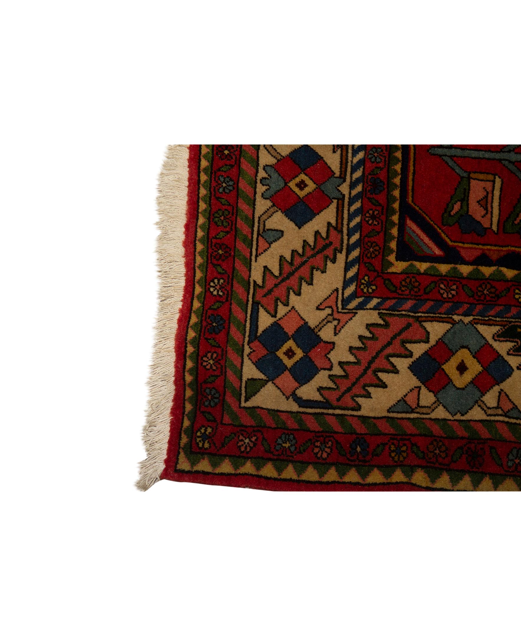 Other Antique Persian fine Traditional Handwoven Luxury Wool Multi Rug For Sale
