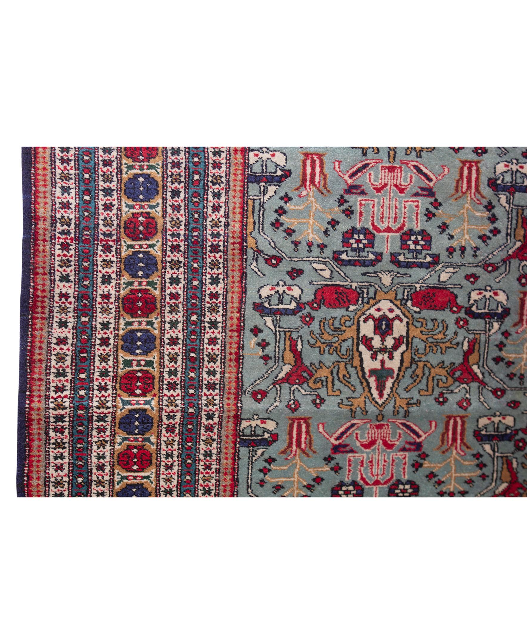 Other   Antique Persian Fine Traditional Handwoven Luxury Wool Multi Rug For Sale