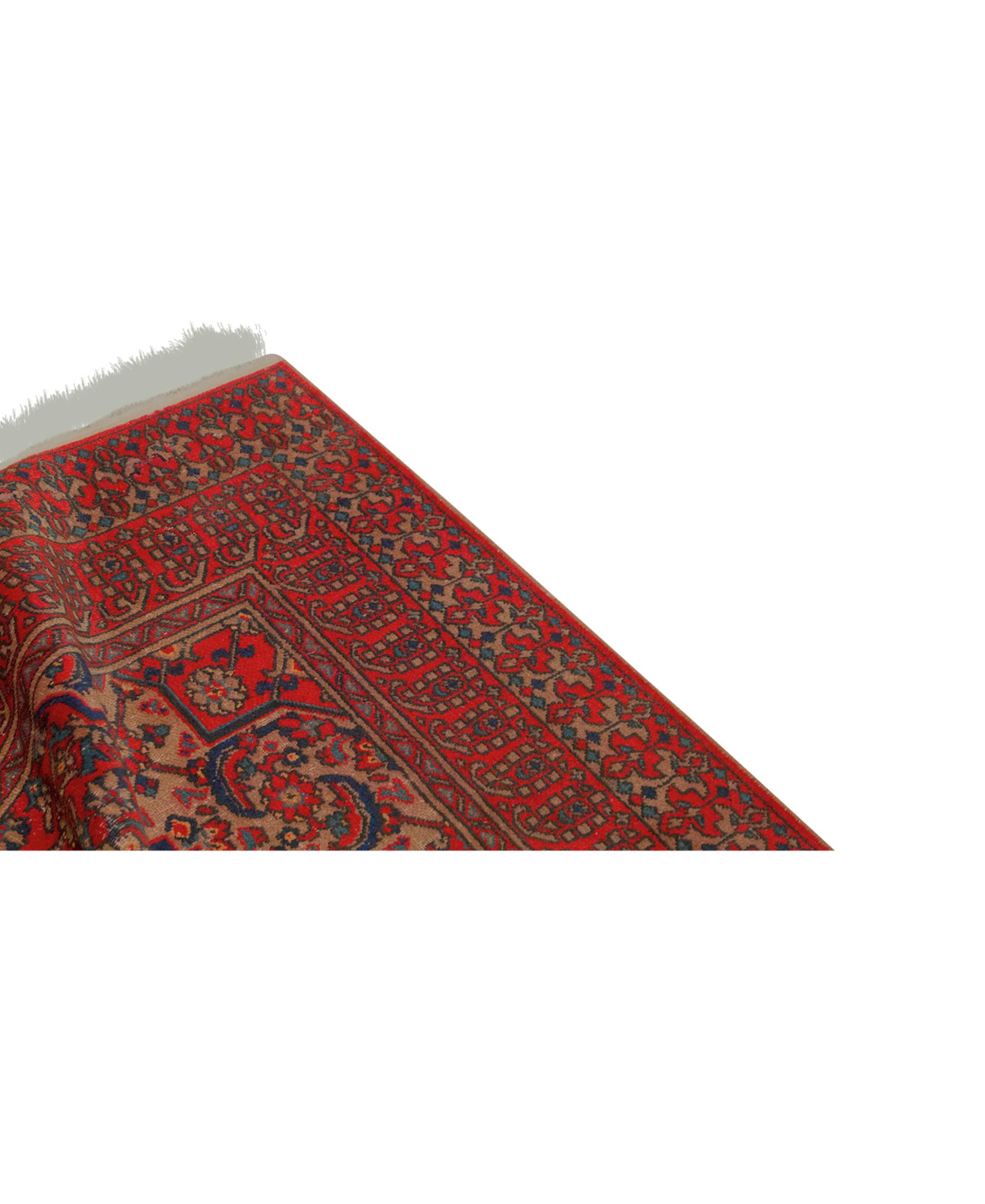 Tabriz   Antique Persian Fine Traditional Handwoven Luxury Wool Red Rug For Sale