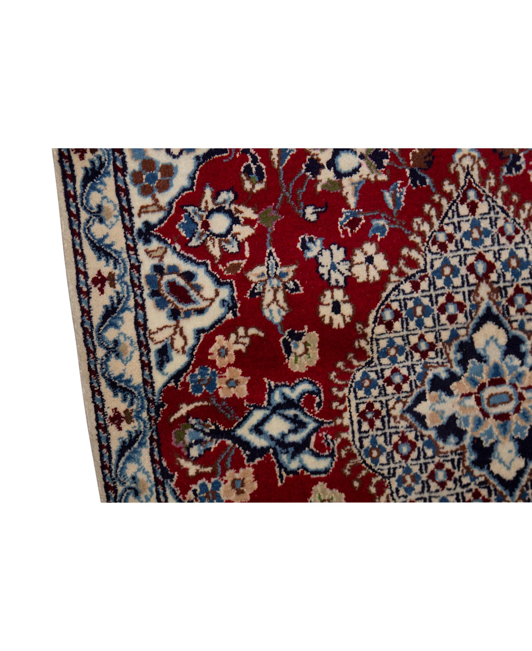 Tabriz Antique Persian Fine Traditional Handwoven Luxury Wool Red / Navy Rug For Sale