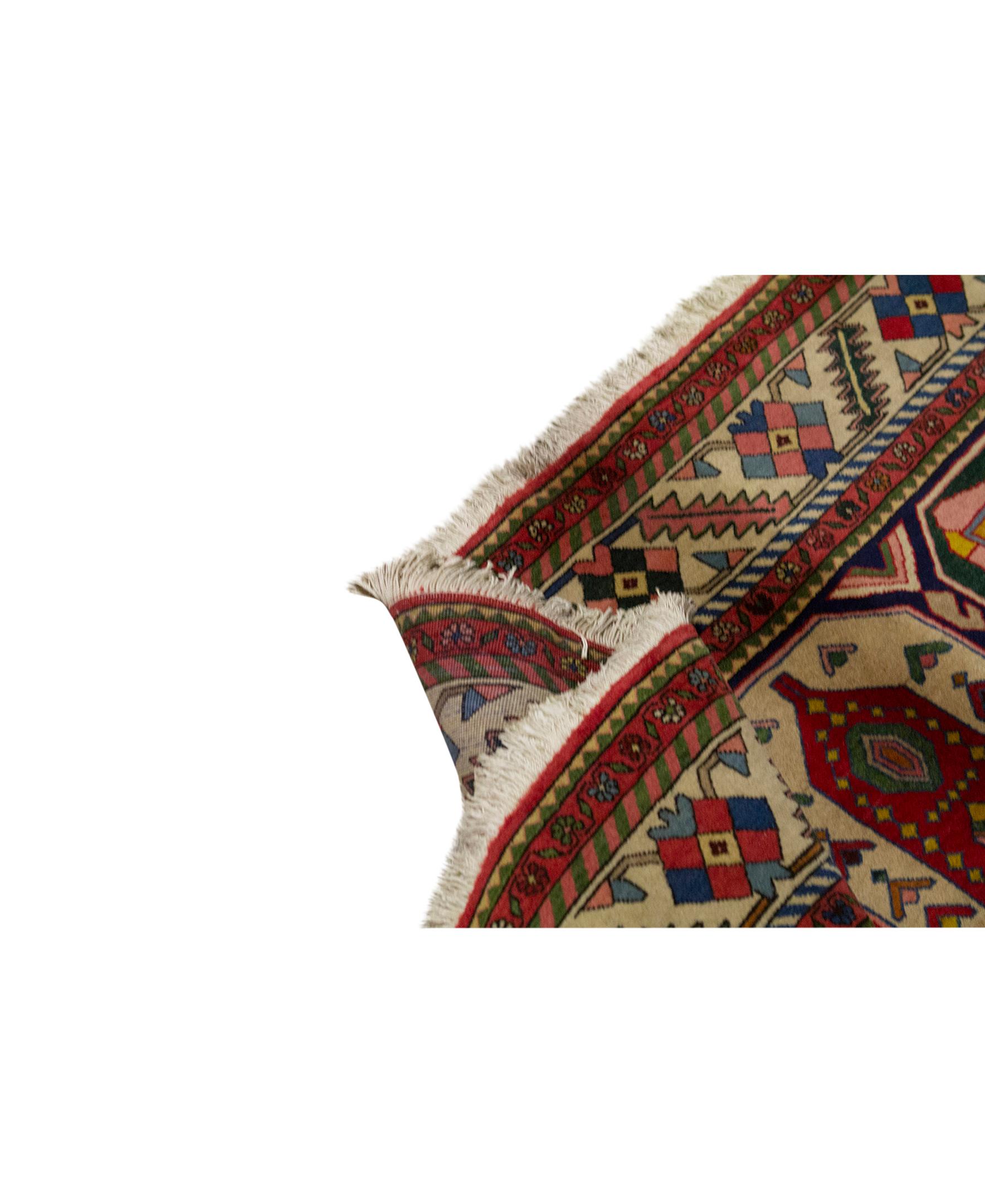 Hand-Woven Antique Persian fine Traditional Handwoven Luxury Wool Multi Rug For Sale