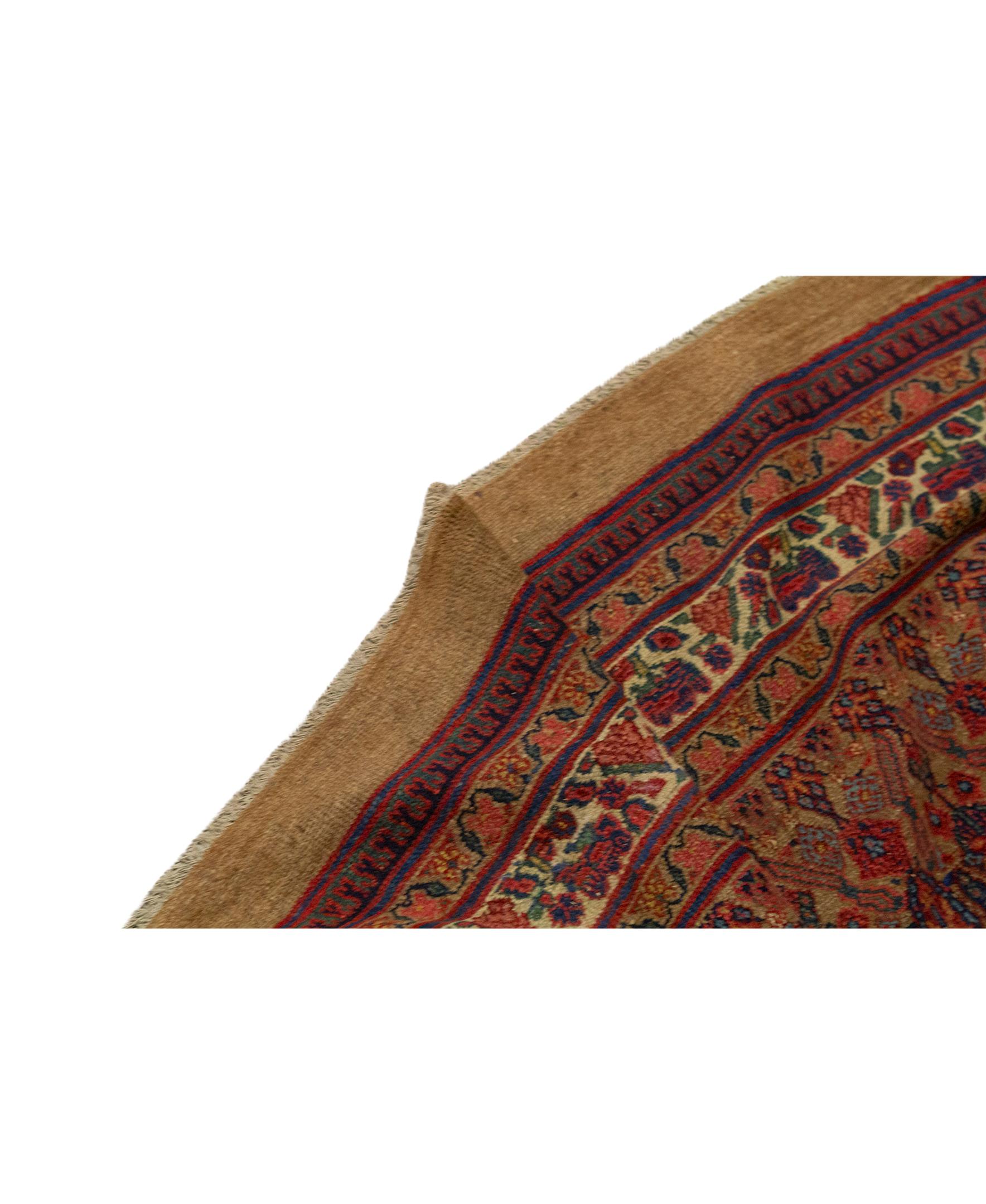 Tessuto a mano Antico Tappeto Persiano Tradizionale Fine Tessuto a Mano in Lana di Lusso Multi in vendita