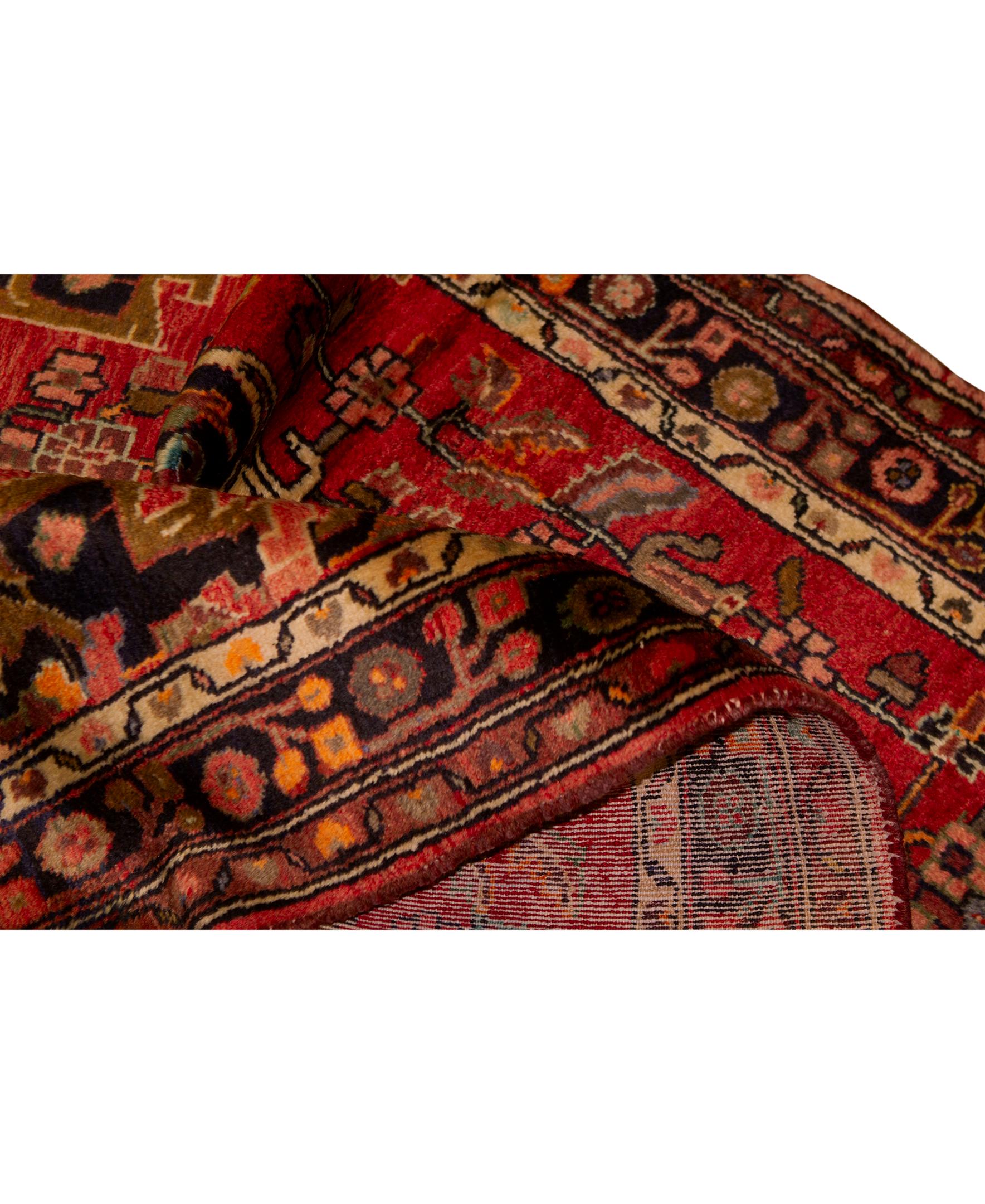Other   Antique Persian Fine Traditional Handwoven Luxury Wool Red Rug For Sale