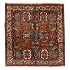  Tapis ancien persan fin traditionnel tissé à la main en laine de luxe Multi Rug