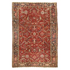 Antique Persian fine Traditional Handwoven Luxury Wool Red / Black Rug