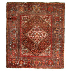 Vintage Persian fine Traditional Handwoven Luxury Wool Multi Rug