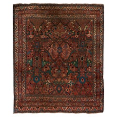 Antique Persian fine Traditional Handwoven Luxury Wool Multi Rug
