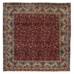 Vintage Persian fine Traditional Handwoven Luxury Wool Red / Blue Rug