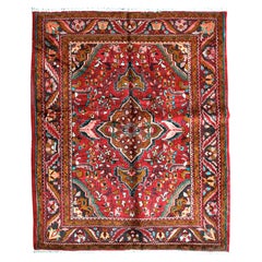 Antique Persian fine Traditional Handwoven Luxury Wool Red / Black Rug