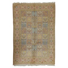 Vintage Persian fine Traditional Handwoven Luxury Wool Gold Rug