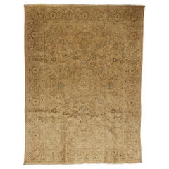 Antique Persian fine Traditional Handwoven Luxury Wool Gold Rug