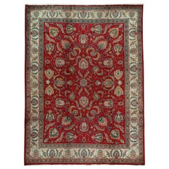   Vintage Persian Fine Traditional Handwoven Luxury Wool Red / Ivory Rug