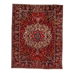 Antique Persian Fine Traditional Handwoven Luxury Wool Red Rug