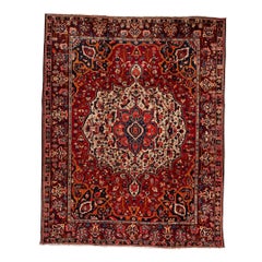   Antique Persian Fine Traditional Handwoven Luxury Wool Red Rug