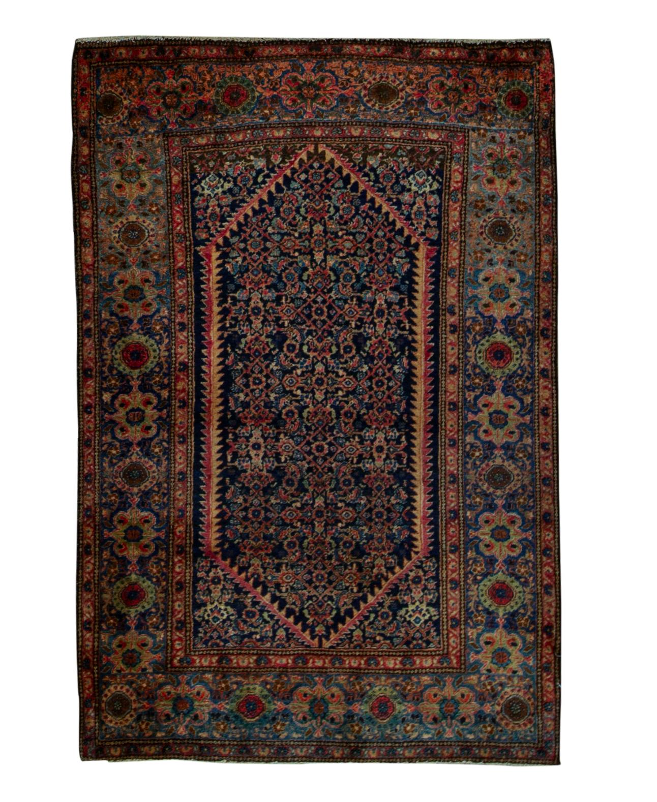   Antique Persian Fine Traditional Handwoven Luxury Wool Multi Rug