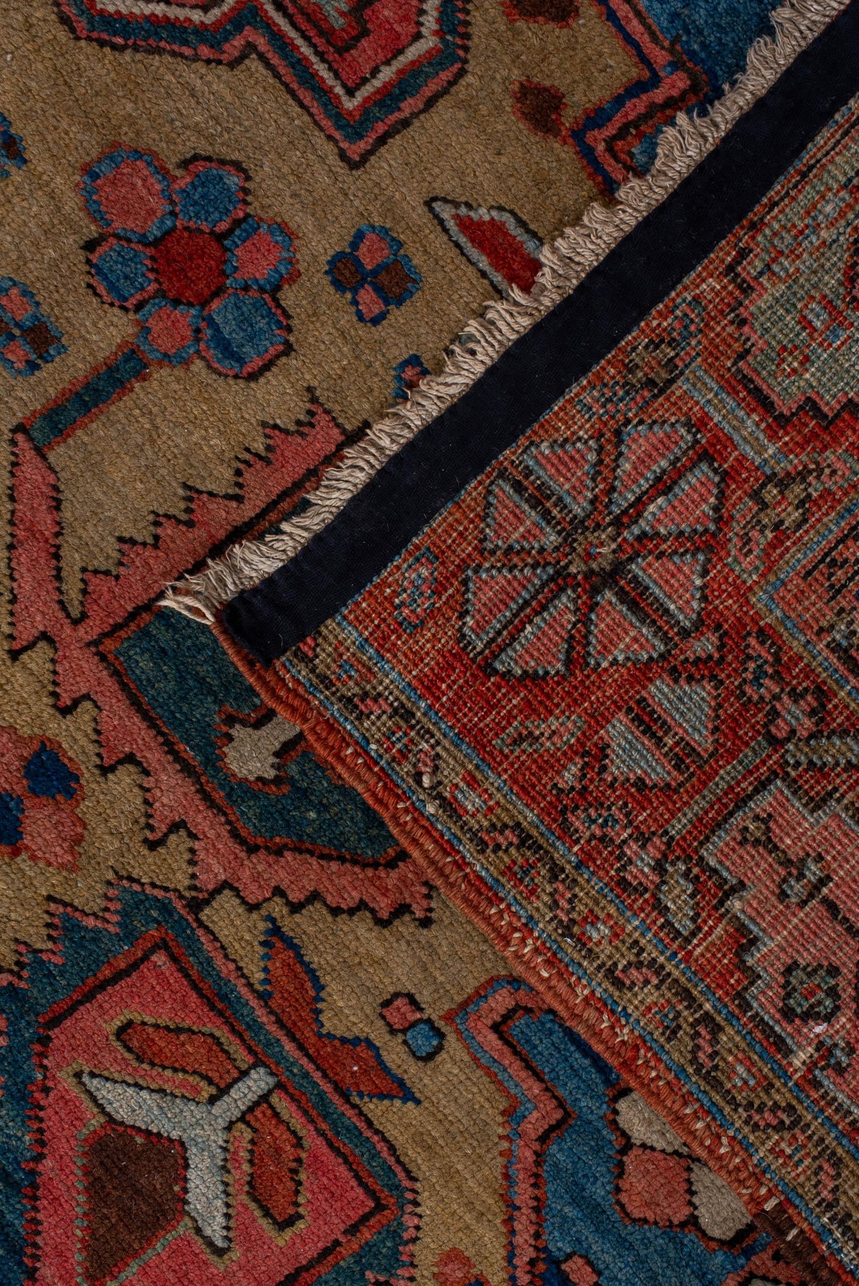 Heriz Serapi Antique Persian Fine Heriz Handwoven Luxury Wool Rug 6'-3